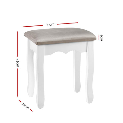 Artiss Dressing Table Stool Velvet Grey.