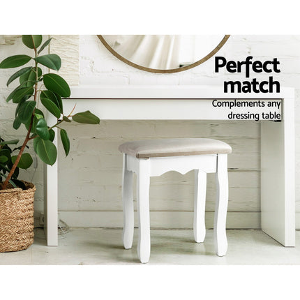 Artiss Dressing Table Stool Velvet Grey.