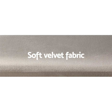 Artiss Dressing Table Stool Velvet Grey.