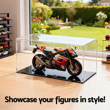 Artiss Clear Acrylic Display Case Dustproof Protection Box For Car Toys 15CM.