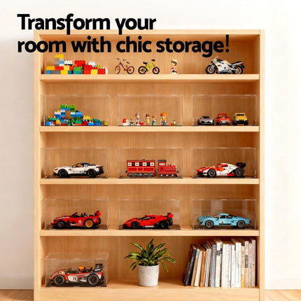 Artiss Clear Acrylic Display Case Dustproof Protection Box For Car Toys 15CM.