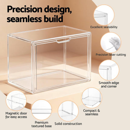 Artiss Clear Acrylic Display Case Dustproof Protection Box For Toys 27CM.
