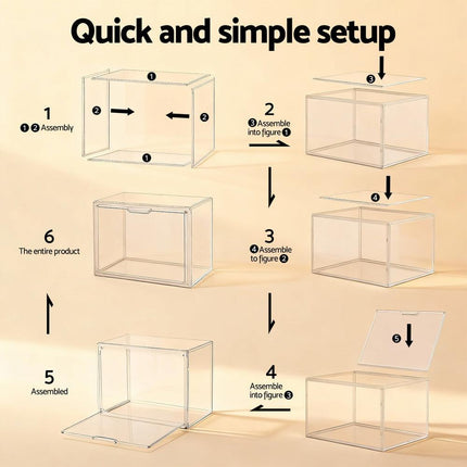 Artiss Clear Acrylic Display Case Dustproof Protection Box For Toys 27CM.
