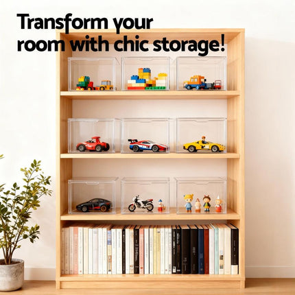 Artiss Clear Acrylic Display Case Dustproof Protection Box For Toys 27CM.