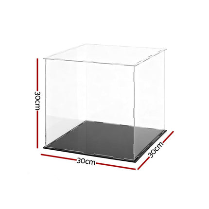 Artiss Clear Acrylic Display Case Dustproof Protection Box For Car Toys 30CM.