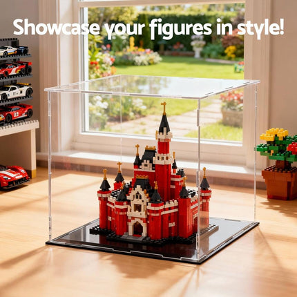 Artiss Clear Acrylic Display Case Dustproof Protection Box For Car Toys 30CM.