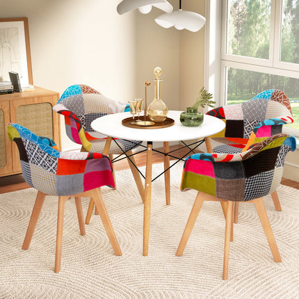 Artiss Bar Table and Stools Set Dining Desk Solid Wood Kitchen Chairs Cafe Pub.