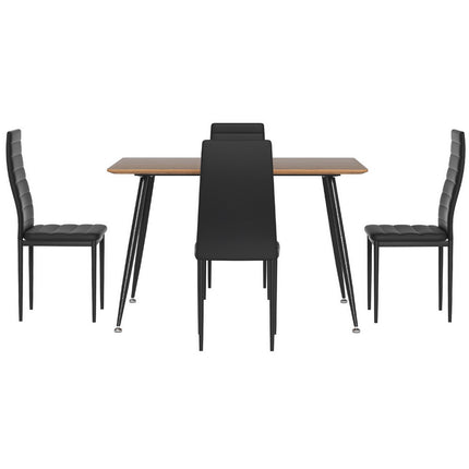 1 Artiss Dining Table and 4 Chairs Set Rectangle Metal.
