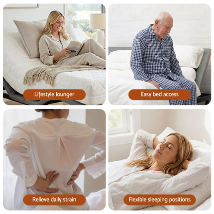 Artiss Adjustable Bed Frame King Size Electric Bed Base Wireless Remote Control Zero Gravity Power Bed Foundation.