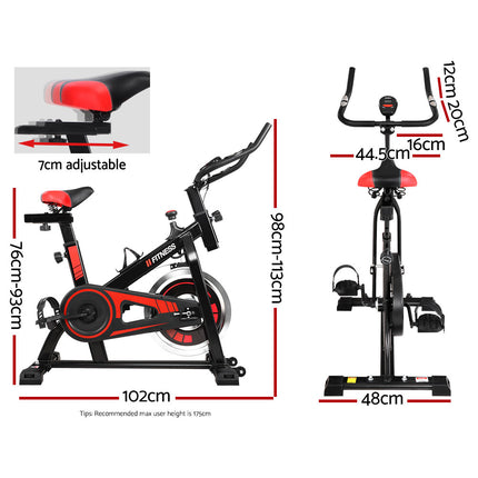 Everfit Spin Bike Exercise Bike Flywheel Cycling Home Gym Fitness 120kg.