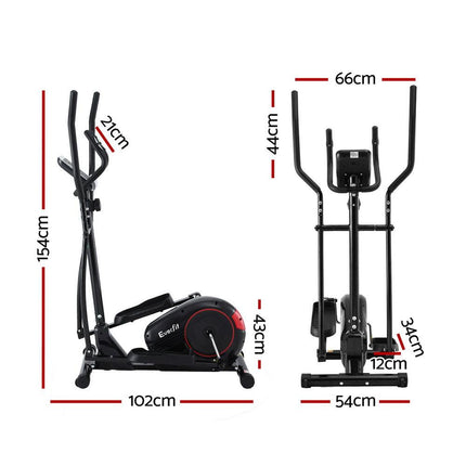 Everfit Exercise Bike Elliptical Cross Trainer Home Gym Fitness Machine LCD.