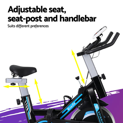 Everfit Spin Bike Exercise Bike 13KG Flywheel Fitness 150kg capacity.