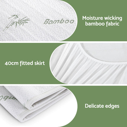 Giselle Electric Blanket Bamboo Fabric Double Fitted Heated Pad Underlay Washable Winter.