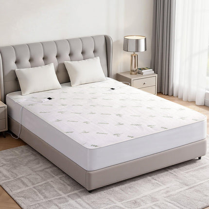 Giselle Electric Blanket Bamboo Fabric Double Fitted Heated Pad Underlay Washable Winter.