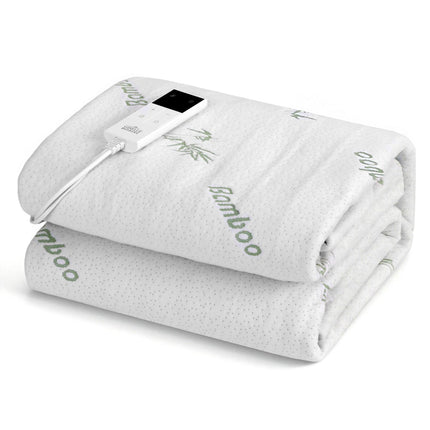 Giselle Electric Blanket Bamboo Fabric Single Fitted Heated Pad Underlay Washable Winter.