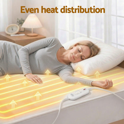 Giselle Electric Blanket King Single Heated Fully Fitted Washable Pad Winter Warm.