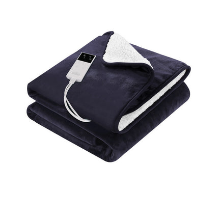 Giselle Electric Throw Rug Heated Blanket Fleece Charcoal.