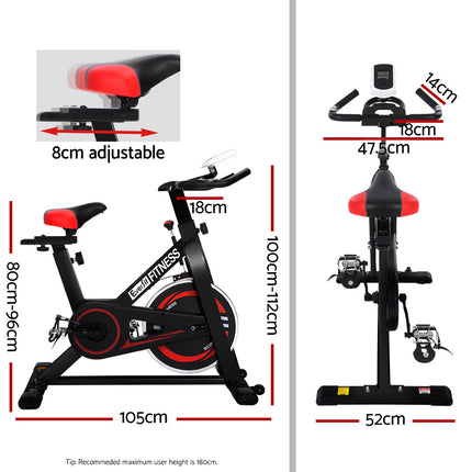 Everfit Spin Bike Exercise Bike Flywheel Cycling Home Gym Fitness Indoor Cardio.