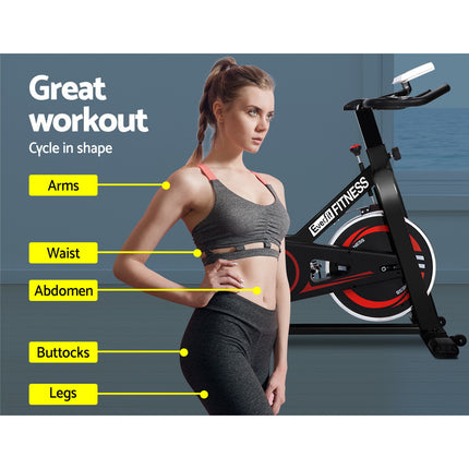 Everfit Spin Bike Exercise Bike Flywheel Cycling Home Gym Fitness Indoor Cardio.