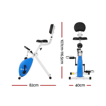 Everfit Under Desk Exercise Bike Magnetic Resistance X-bike Workouts 100kg Capacity.