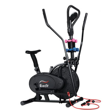 Everfit Exercise Bike 6 in 1 Elliptical Cross Trainer Home Gym Indoor Cardio.