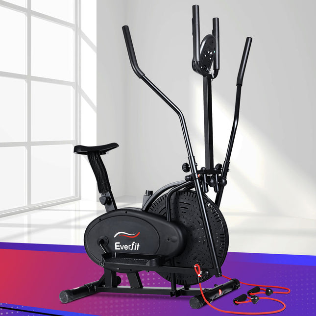 Everfit Exercise Bike 5 in 1 Elliptical Cross Trainer Home Gym Indoor Cardio.