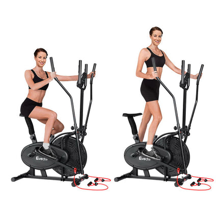 Everfit Exercise Bike 5 in 1 Elliptical Cross Trainer Home Gym Indoor Cardio.