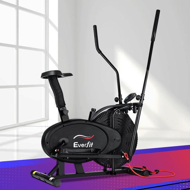 Everfit Exercise Bike 4 in 1 Elliptical Cross Trainer Home Gym Indoor Cardio.