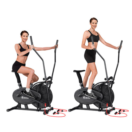 Everfit Exercise Bike 4 in 1 Elliptical Cross Trainer Home Gym Indoor Cardio.
