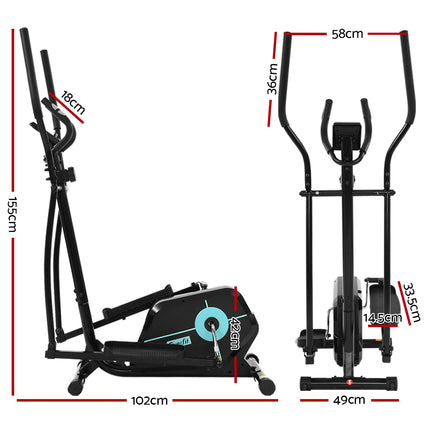 Everfit Exercise Bike Elliptical Cross Trainer Home Gym Fitness Machine Magnetic.
