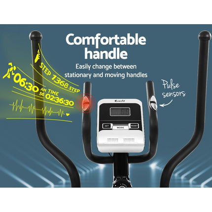 Everfit Exercise Bike Elliptical Cross Trainer Home Gym Fitness Machine Magnetic.