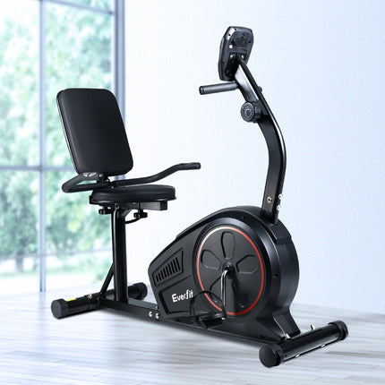 Everfit Exercise Bike Magnetic Recumbent Indoor Cycling Home Gym Cardio 8 Level.