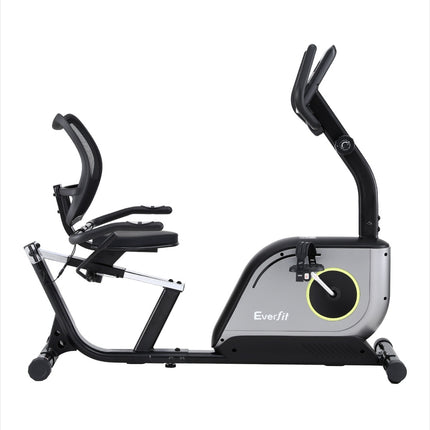 Everfit Recumbent Exercise Bike Magnetic Cycling Mesh Chair 120kg Loading.