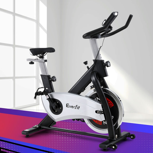 15kg Flywheel Spin Bike Everfit Exercise Bike Home Gym Fitness 120KG Capacity.