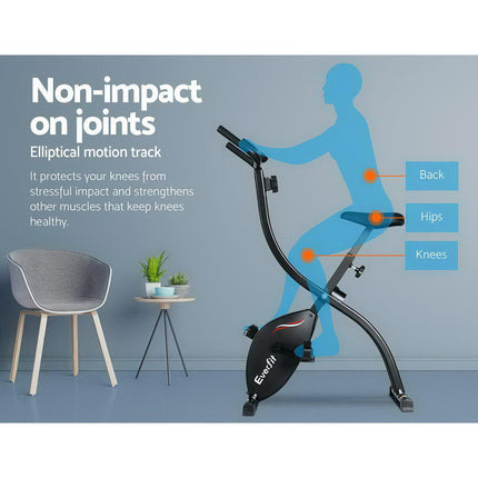 Everfit Folding Exercise Bike Magnetic X-Bike Bicycle Indoor Cycling Cardio.