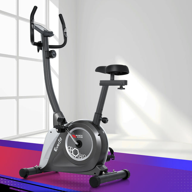Everfit Magnetic Exercise Bike Upright Bike Fitness Home Gym Cardio.