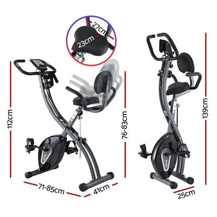 Everfit Folding Exercise Bike Magnetic X-Bike Aerobic Trainer Indoor Cycling.