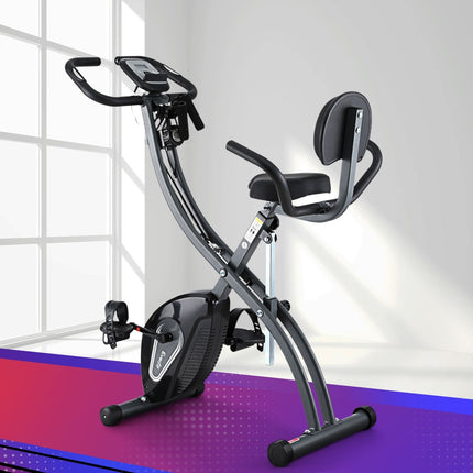 Everfit Folding Exercise Bike Magnetic X-Bike Aerobic Trainer Indoor Cycling.