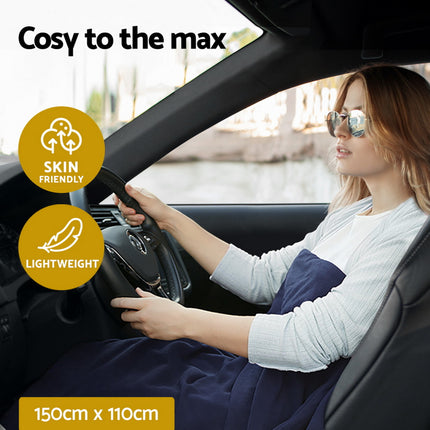 Giselle Electric Heated Blanket Car Truck Throw Rug Travel Camping 12V DC Aut.