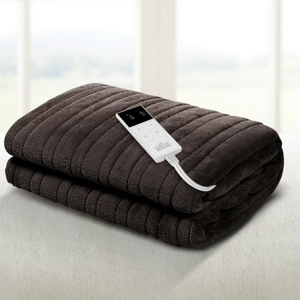 Giselle Bedding Electric Throw Blanket - Chocolate.