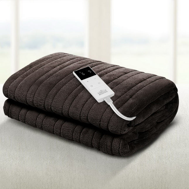 Giselle Bedding Electric Throw Blanket - Chocolate.