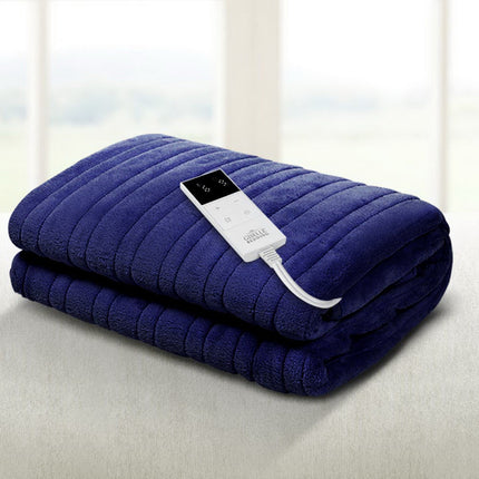 Giselle Bedding Electric Throw Blanket - Navy.