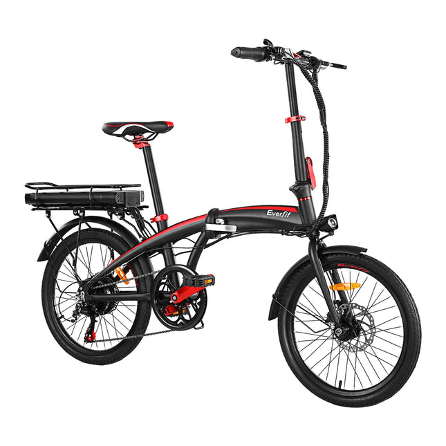 Everfit Folding Electric Bike Urban City Bicycle eBike Rechargeable Battery 250W.