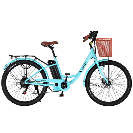 Everfit 26" Electric Bike City Bicycle eBike e-Bike Commuter w/ Battery BL.