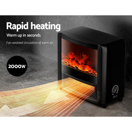 Devanti Electric Fireplace Fire Heaters 2000W.