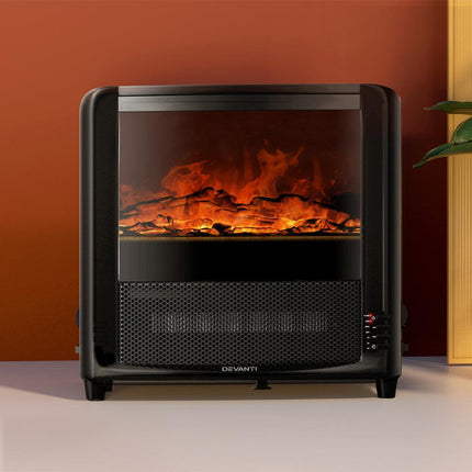 Devanti Electric Fireplace Fire Heaters 2000W.