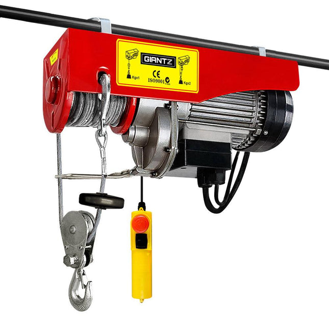 Giantz Electric Hoist Winch 125/250KG Cable 18M Rope Tool Remote Chain Lifting.