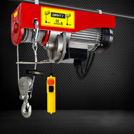 Giantz Electric Hoist Winch 400/800KG Cable 20M Rope Tool Remote Chain Lifting.