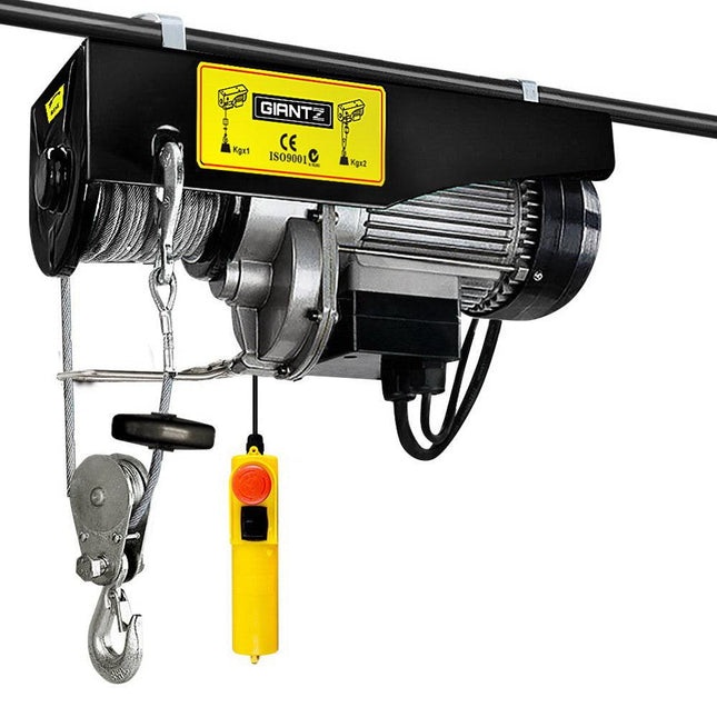 Giantz Electric Hoist Winch 400/800KG Cable 18M Rope Tool Remote Chain Lifting.