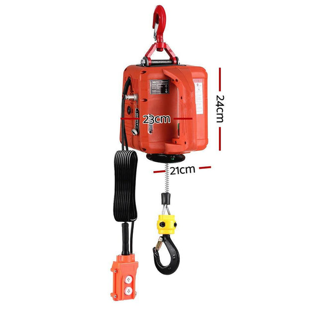 Giantz Electric Hoist Winch 500KG Wired/Wireless Remote Control.